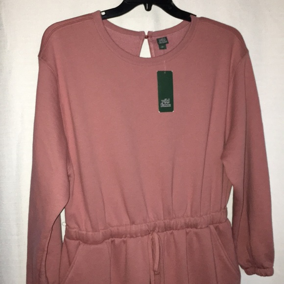 Pink fleece full body jumpsuit - Picture 2 of 12